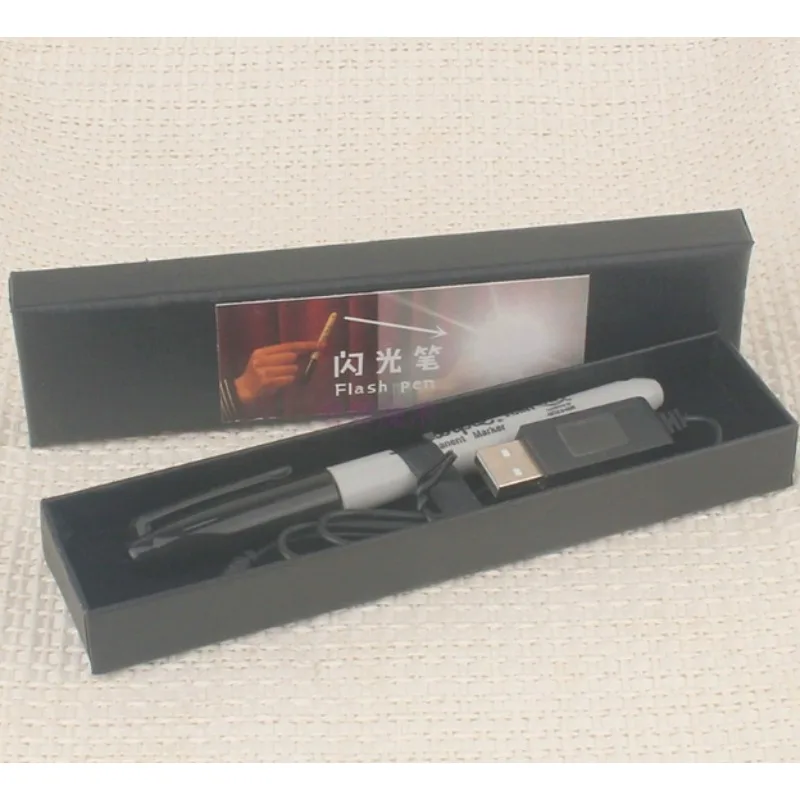 Flash Pen Bright Magic Tricks Stick Charge Close Up Stage Props Illusion Accessary Magician Magie Mentalism Gimmick Funny Games