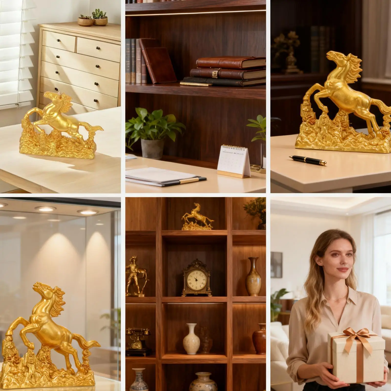 سنة تمثال الحصان تمثال راتنج تذكارية 2026 تمثال سنة الحصان القمري الصيني لجمع عشاق الأسرة والأصدقاء