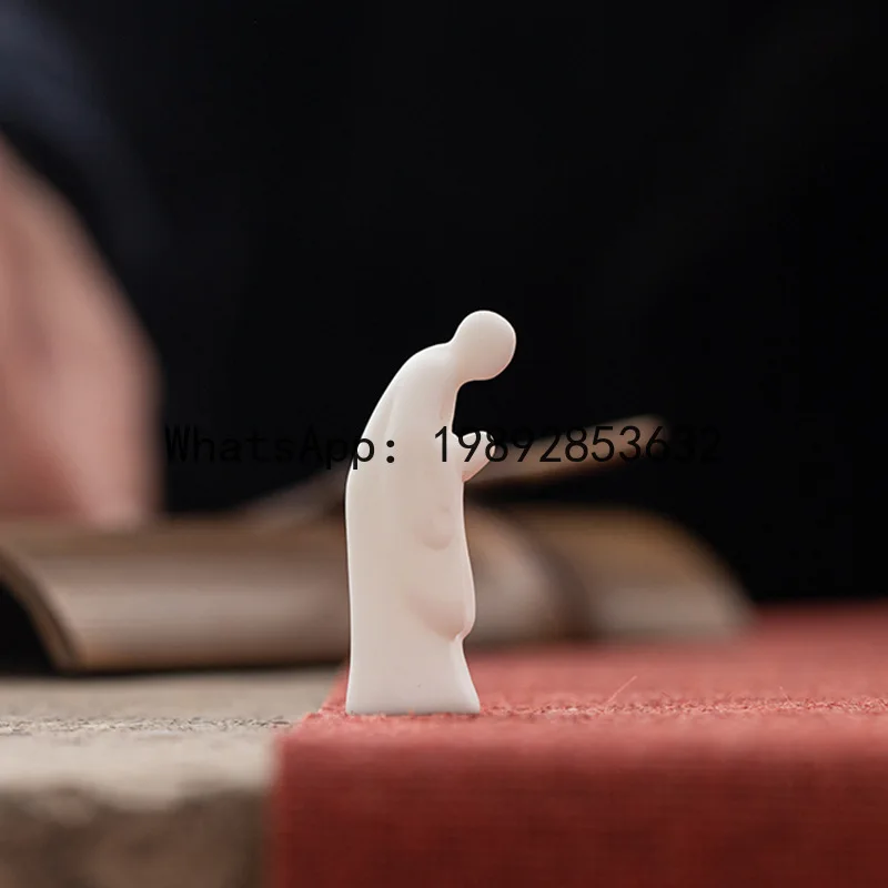 

XL white porcelain without a Buddha figure ornament living room tea ceremony Zen decoration accessories landscaping furnishings