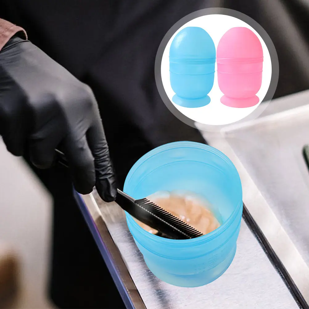 

2Pcs Hair Color Mixing Shaker Cup Salon Grade Dye Bowl with Precision Measurement Marks for DIY Hair Dyeing Highlights Coloring