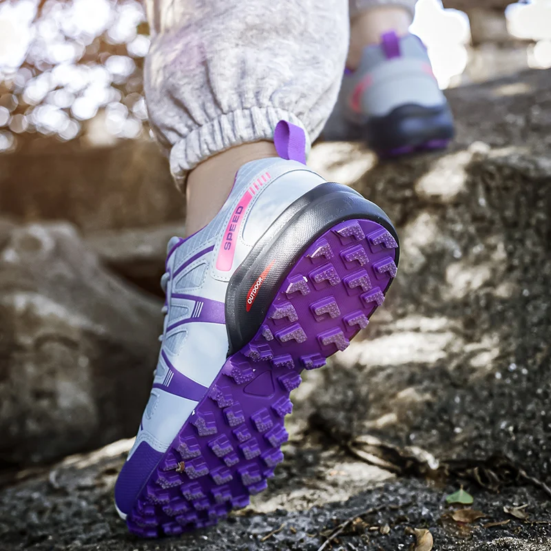 Damskie buty sportowe do wspinaczki z wysokim buty górskie, Trekking na świeżym powietrzu, antypoślizgowe, wodoodporne buty sportowe do biegania