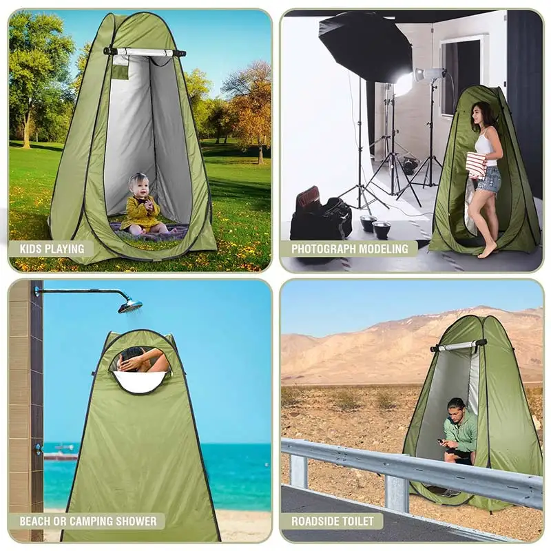 Imagem -05 - Lightenup Outdoor Privacy Shower Tent Portátil Impermeável Abrigo de Vestiários Camping Caminhadas Praia Vaso Sanitário Banheiro