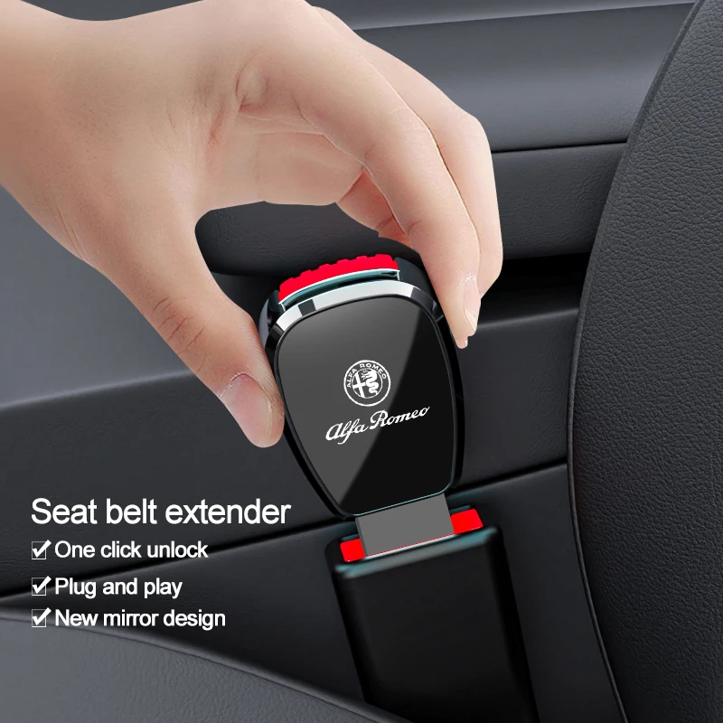 Image of Auto-Sicherheitsgurt-Clip-Verlängerung, Sicherheitsgurt-Verlängerungsstecker, Auto-Zubehör für Alfa Romeo Giulia 156 147 8C GT 4C 159 166 Spider