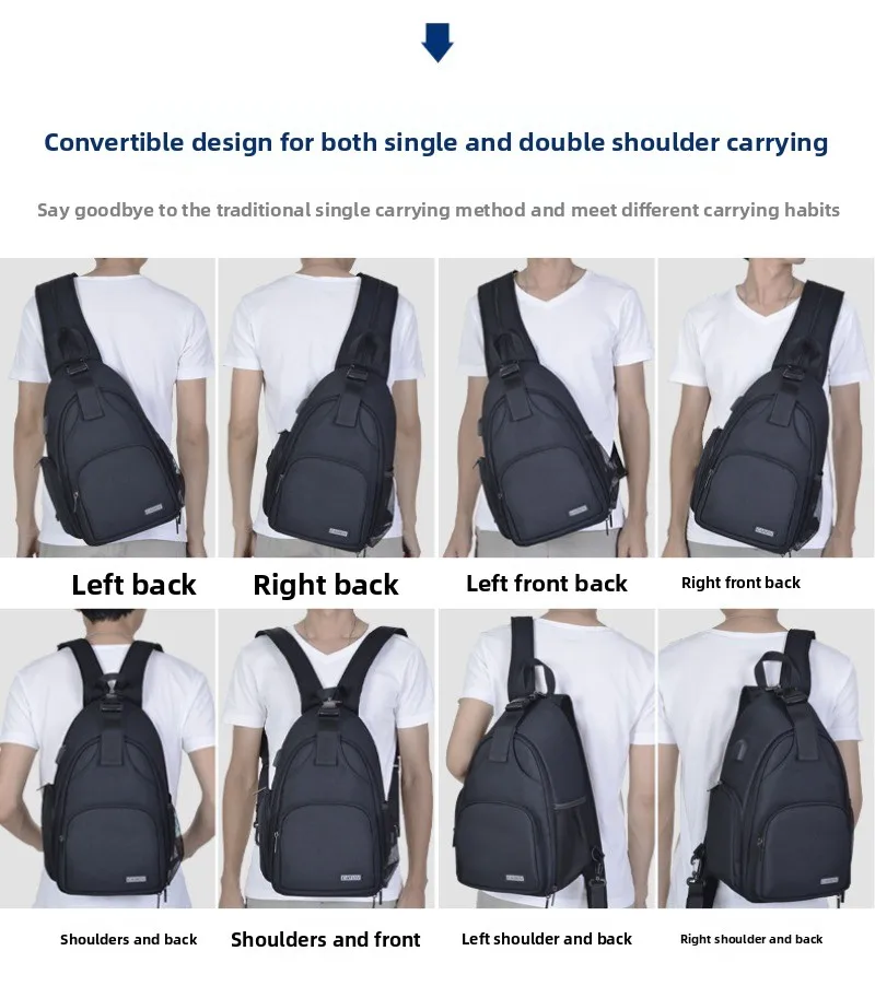Waterproof 900D Photography Backpack DSLR Camera Bag Large-capacity Camera Shoulder Bag With Charging Port For Mirrorless Camera