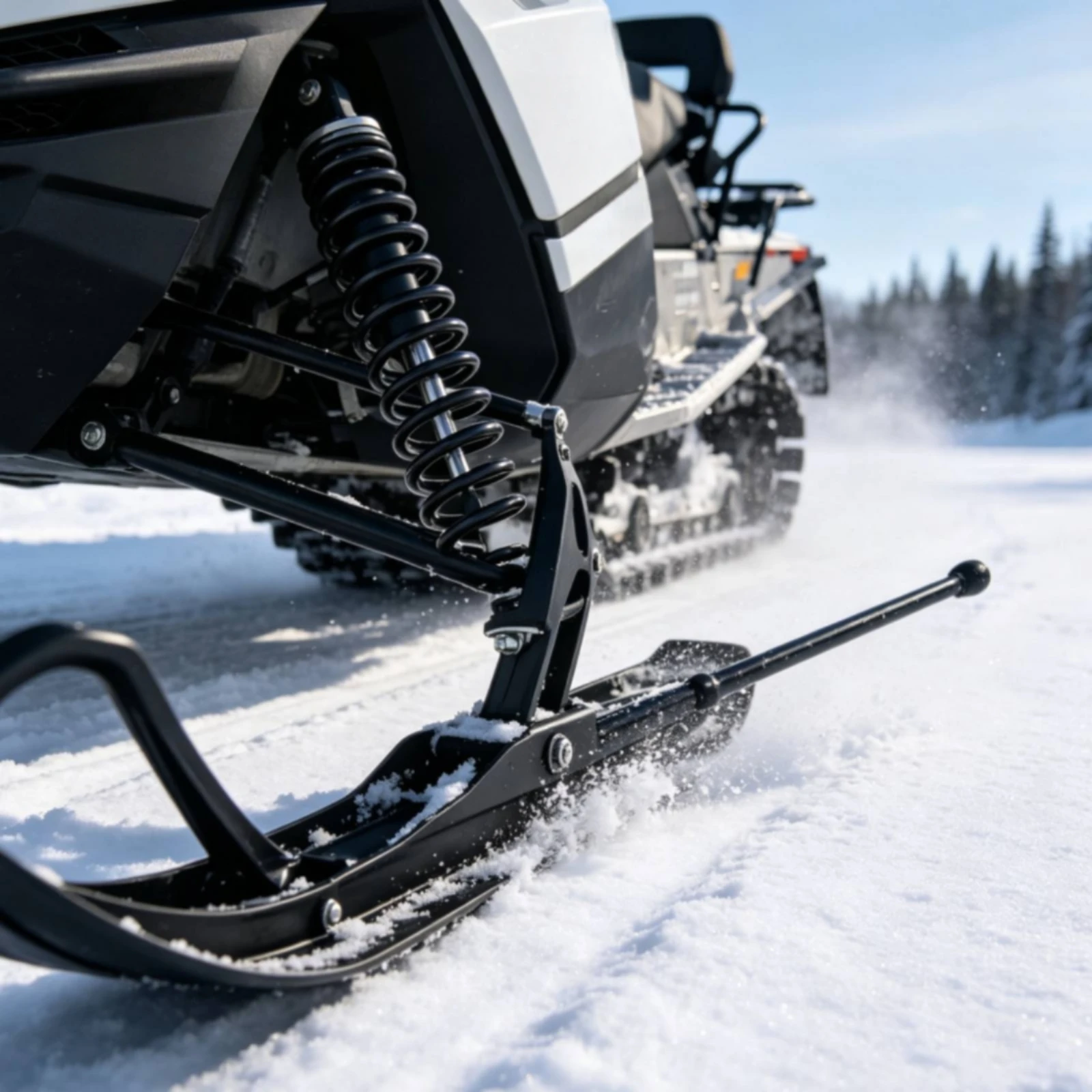 Snowmobile Ice Scraper Easy to Install Spring-Loaded Ice Scraper Snowmobile Snow Scratchers Kit Replacement Enhanced Traction