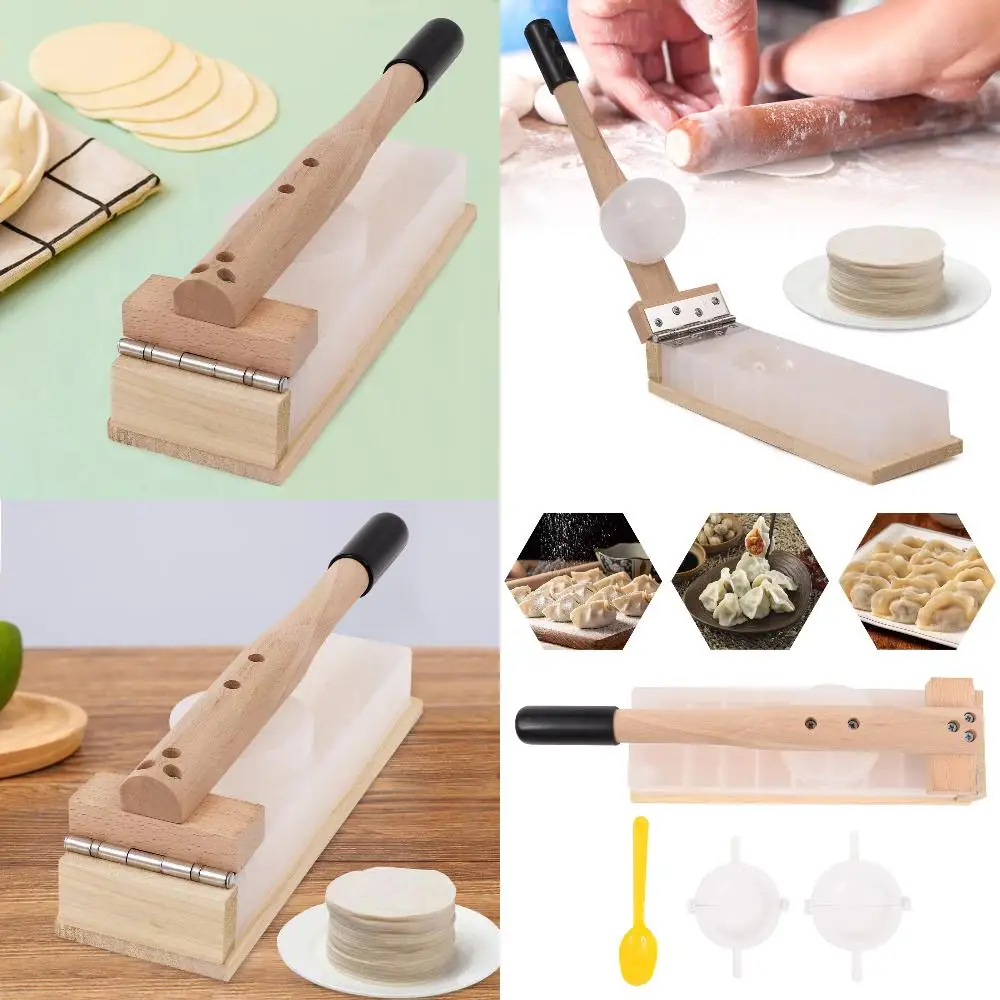 New Wooden Tortilla Press Dumpling Skin Maker Wrapper Baking Mold Kit Kitchen Tool Dumpling Wrapper Pressing Mold Multifunction