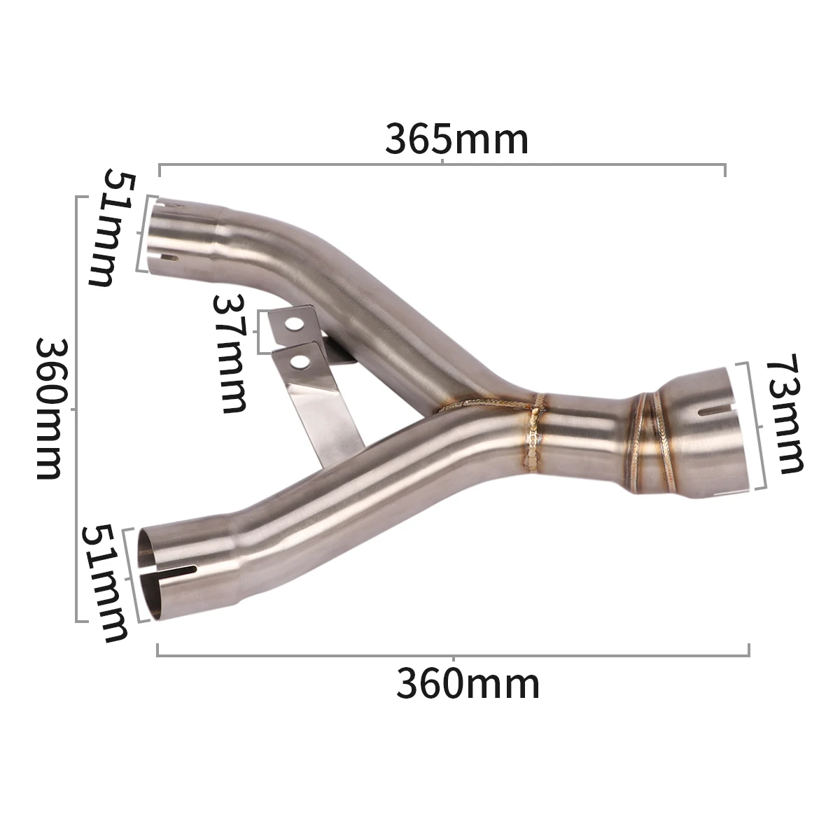 Slip on For Kawasaki Z1000 2010-2025 51MM Motorcycle Exhaust Modify Escape Moto Middle Link Pipe Tube Stainless Steel - view 6