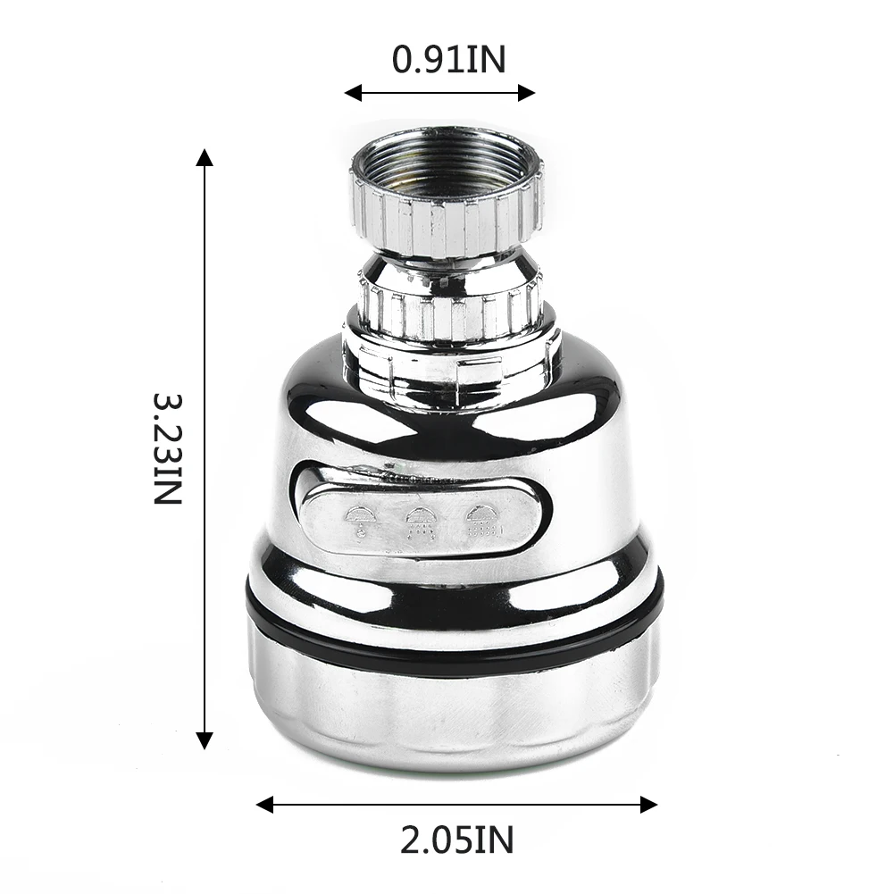 360 Degree Swivel Kitchen Faucet Aerator Adjustable 3 Mode Sprayer Filter Movable Kitchen Tap Head Water Saving Nozzle Sprayer