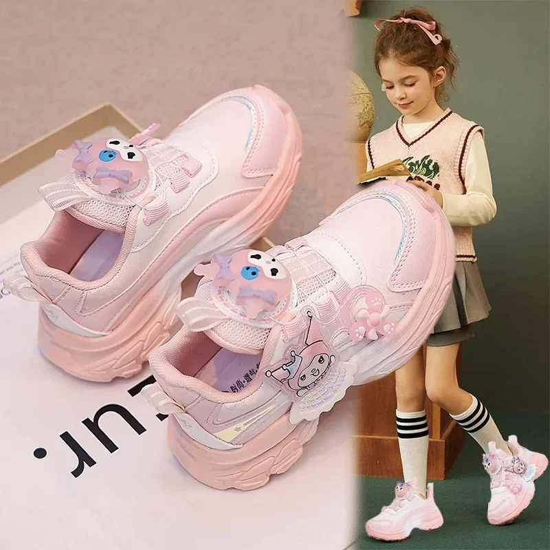 

Princess Theme Children's Running Shoes with Light Emitting And Breathable Design for Girls School Campus Rubber Sole