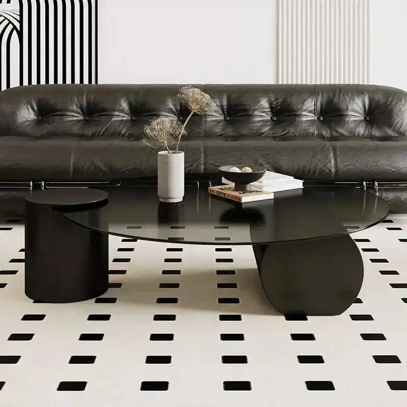 

Table Room Coffee Glass Designer Living Round Writing Nordic Coffee Table Unique Transparent Mesas Bajas Entrance Hall Furniture