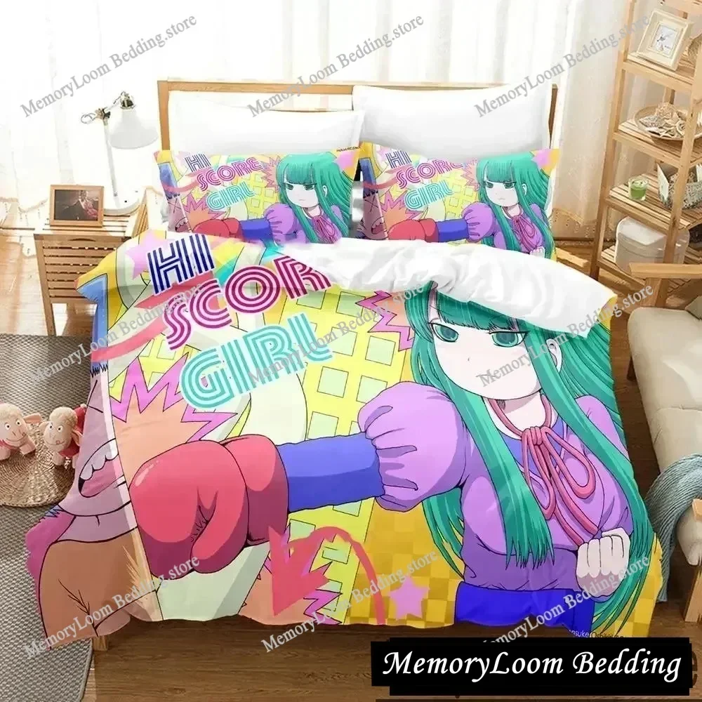 Fashion Vibrant 3D Print Anime Hi Score Girl Bedding Set Single-Twin-Full-Queen-King Size Adult Kid Bedroom Stylish Duvet Cover