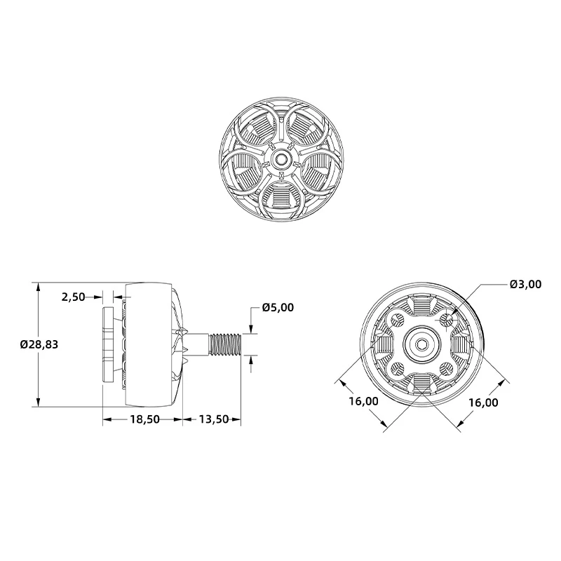 Sequre S2207 6S/8S ブラシレス航空模型モーター 高効率・高トルク 5インチFPVドローン用 激烈なレースと長距離飛行に