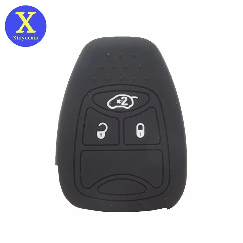 

Xinyuexin Silicone Car Key Cover Case for Jeep Commander Compass Wrangler for Dodge Ram Patriot Caravan for Chrysler Sebring