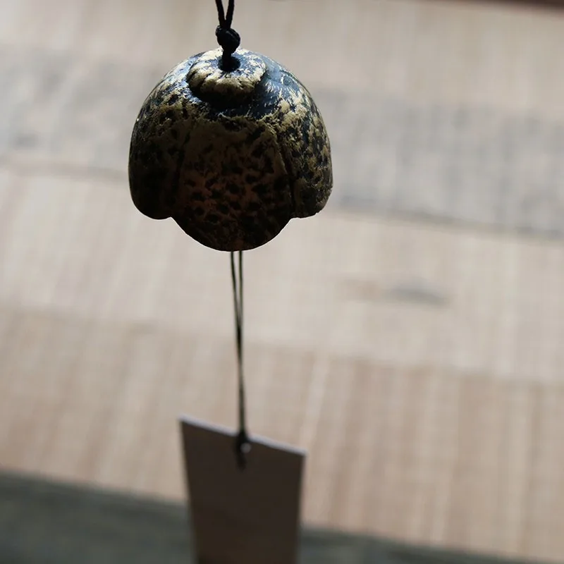 Chinese Cast Iron Wind Chime Petal Vintage Japanese Style Hanging Decor Courtyard Outdoor Balcony Awning Camping Bell Ornament