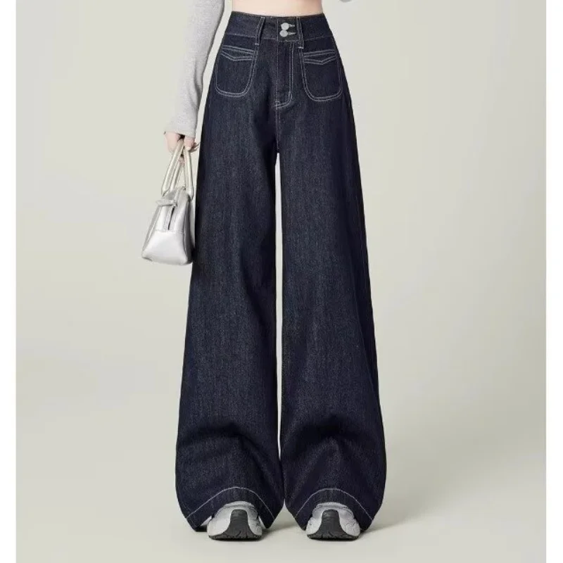 Pantalones vaqueros holgados para mujer, Vaqueros anchos para mujer, ropa de primavera para mujer, Jean Shoujo estilo niña, Jorts Coquette Y2k, ropa acampanada