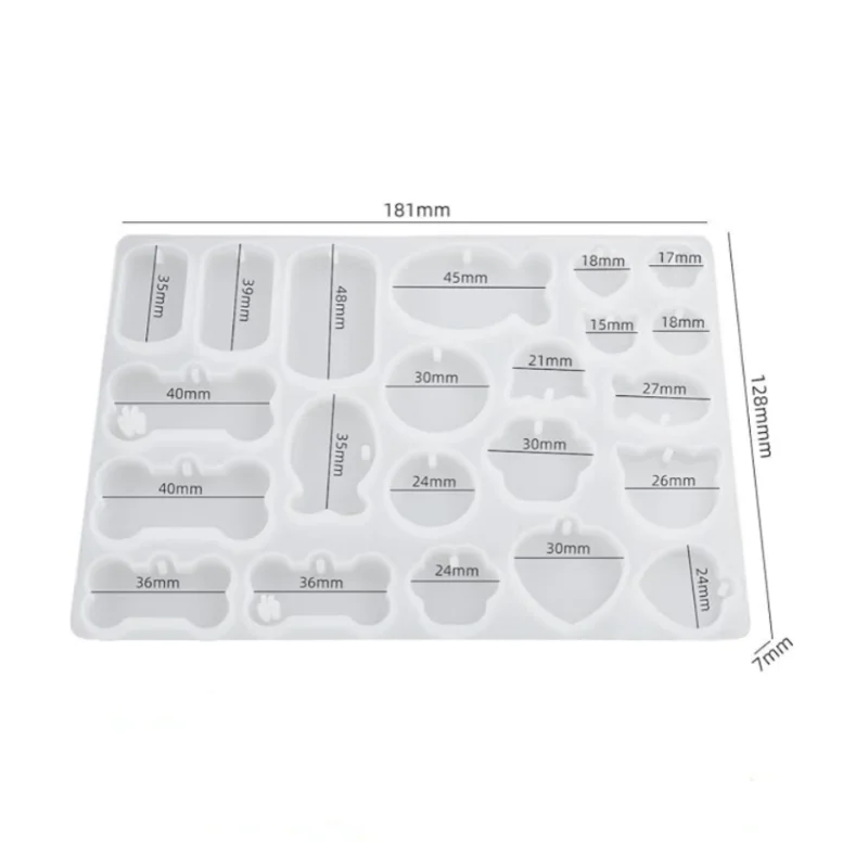 Molde de resina Epoxy de silicona de marca para mascotas con pegamento de gota de cristal DIY