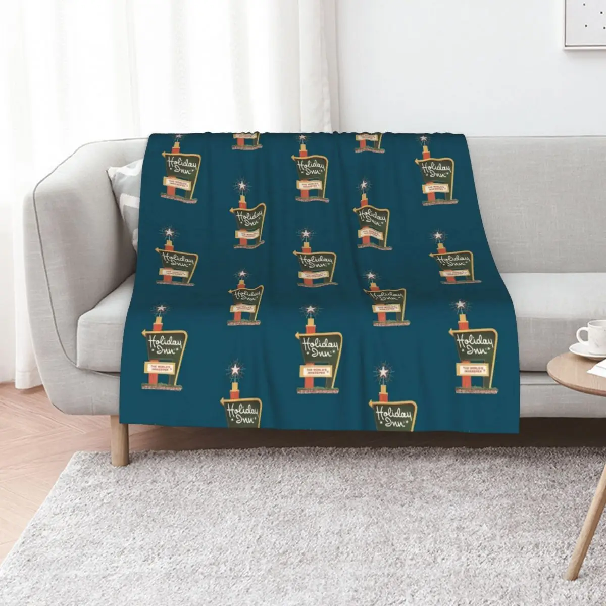 Iconic Holiday Inn Sign Throw Blanket valentine gift ideas for winter Thin Soft Beds Beautifuls Beach Blankets