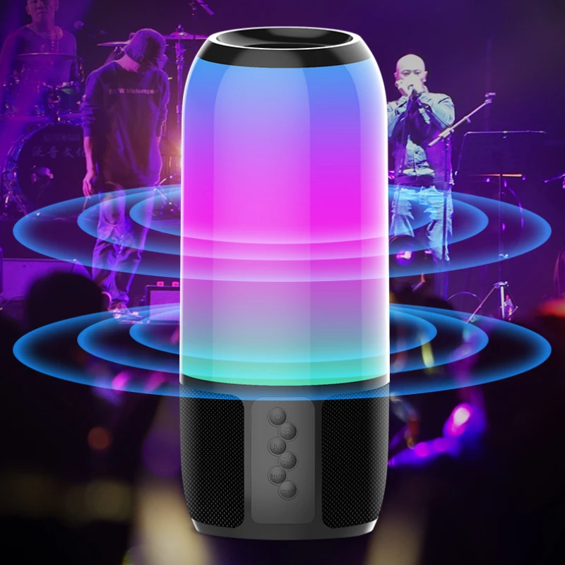 BT53 new Internet celebrity bluetooth speaker colorful lights dazzling wireless audio hand