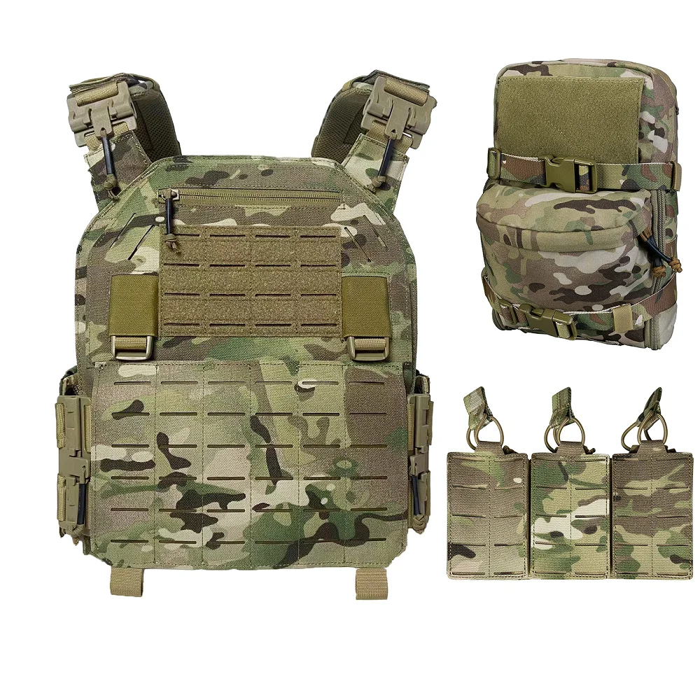 ZH02 UNIONTAC high quality 1000D Nylon Combat suit laser cutting vest with hydration backpack with 5.56 triple magazine pouch