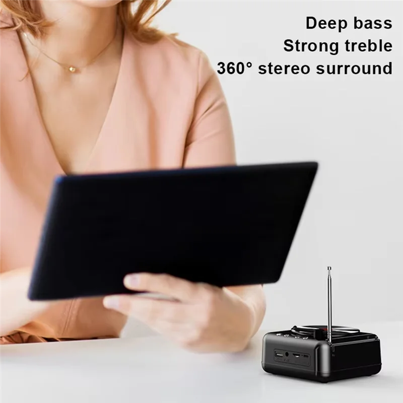 A92Z Portable Vinyl Record Player Excellent Bass Record Player Record Player For Outdoor Activities Camping Pa - Image 3