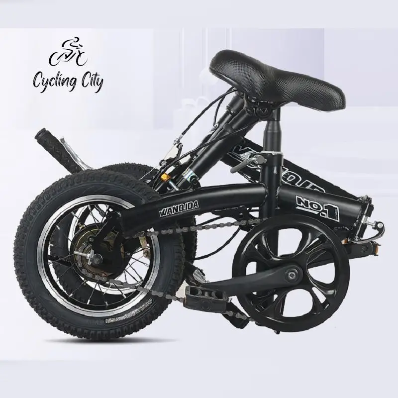 Cycling City Mini Folding Bicycle 12 14 Small Bike For Male And Female Students Portable Ultra Light Transmission Disc Brakes