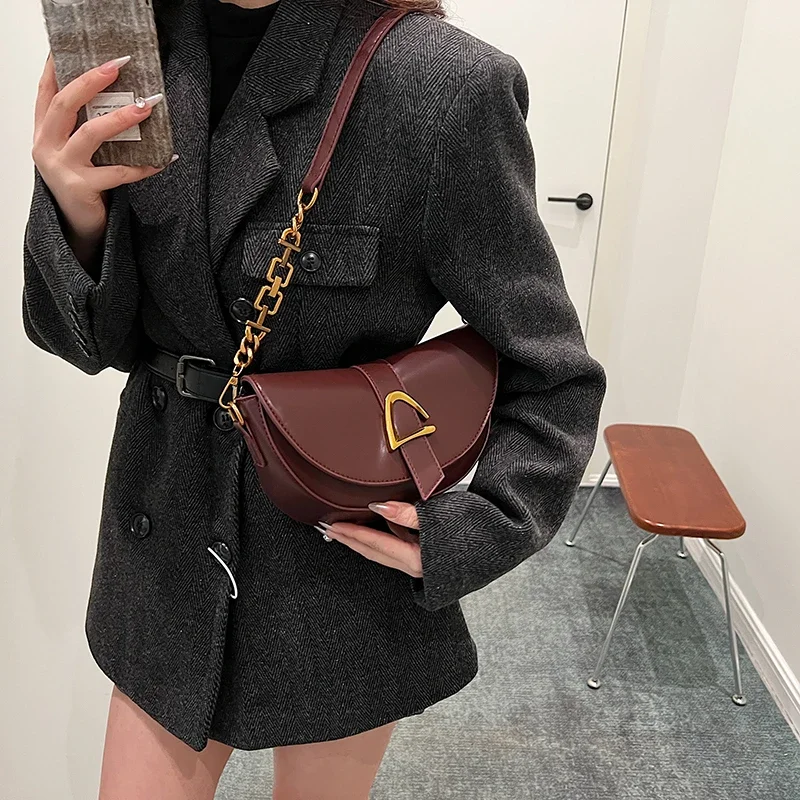 LEFTSIDE Fashion Women Small Handbags and Purses 2023 Winter Luxury Pu Leather Crossbody Bags 2023 Trend Shoulder Bags