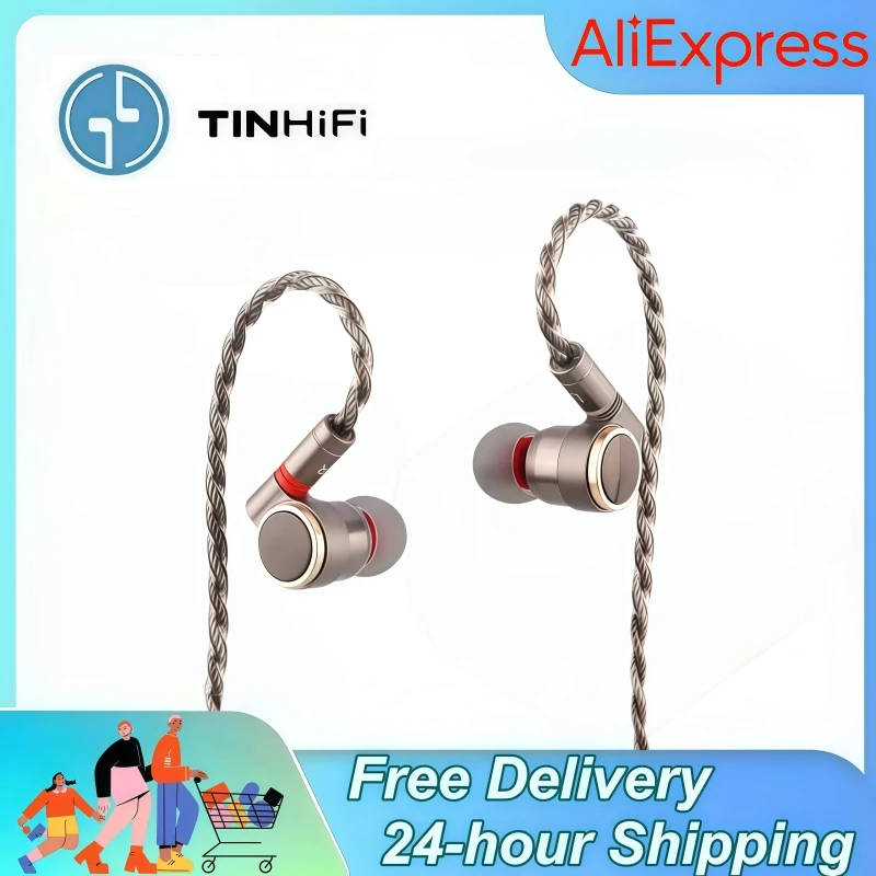 

TinHiFi T4 Plus 10mm Dynamic Driver HIFI in-Ear Wired Earphones