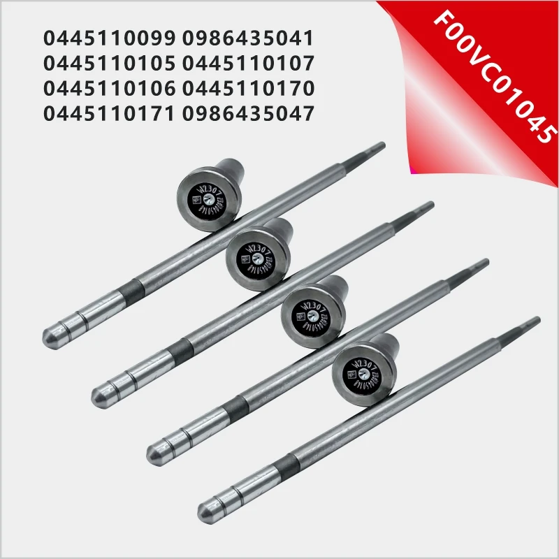 New 4PCS F00VC01045 Fuel Common Rail fuel spray nozzle Control Valve Assembly Suitable For Injector:0986435037 0986435041 LG2242