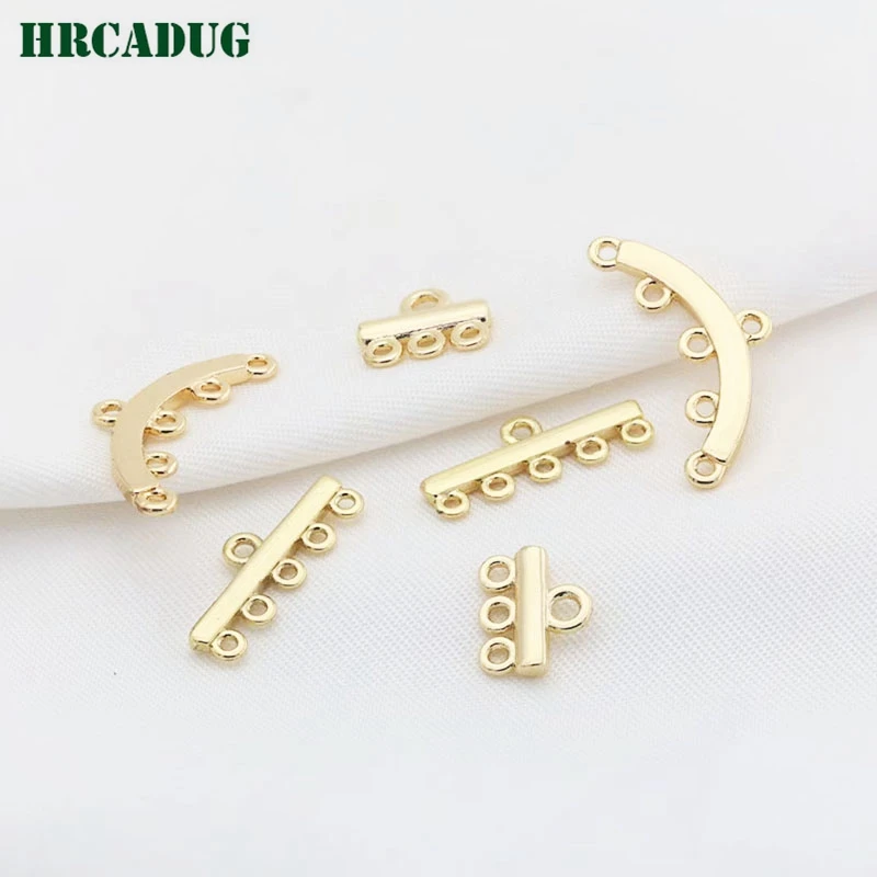 

Multi Hole Tassel Earring Jewelry Connector 14K Gold Plated Necklace Bracelet Pendant Connection For DIY Jewelry Making Supplies