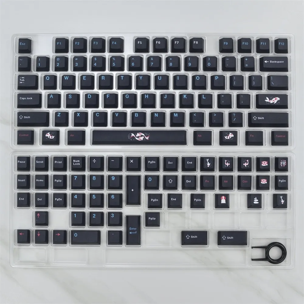 129 Keys GMK Zenpond Keycaps Cherry Profile GMK PBT Dye Sublimation Mechanical Keyboard Keycap For MX Switch With 1.75U 2U Shift
