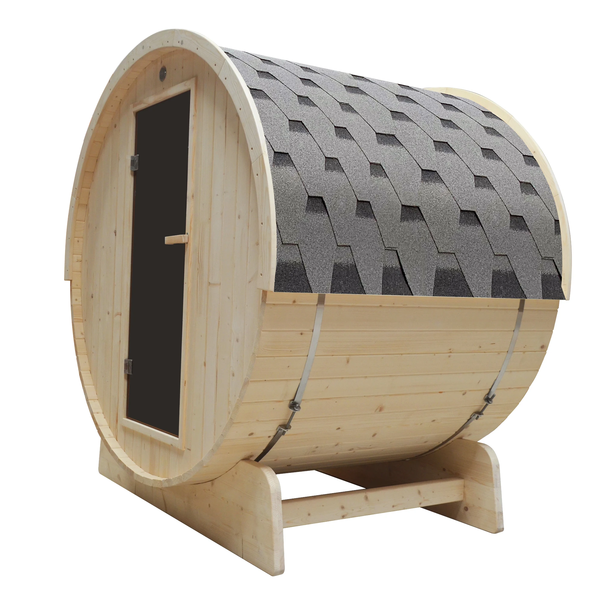 Support 4 Persons Family Wooden Health Cabin Outdoor Barrel Traditional Sauna