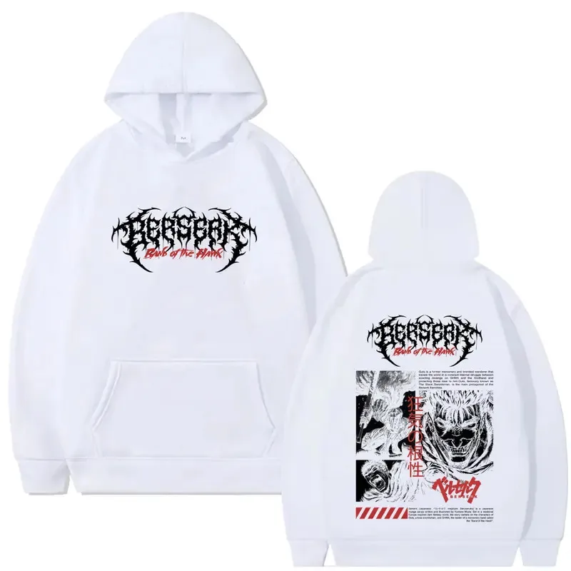 أنيمي Berserk الشجاعة الجرافيك هوديي المبارز جاتسو التضحية Zodd البلوز الرجال النساء عادية الصوف كنزة بمقاس كبير هوديس