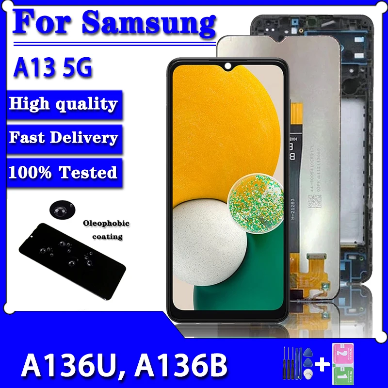 High Quality For Samsung A13 5G A136 A136B LCD Display Touch Screen Digitizer Assembly For Samsung A13 5G A136U 136U1 LCD