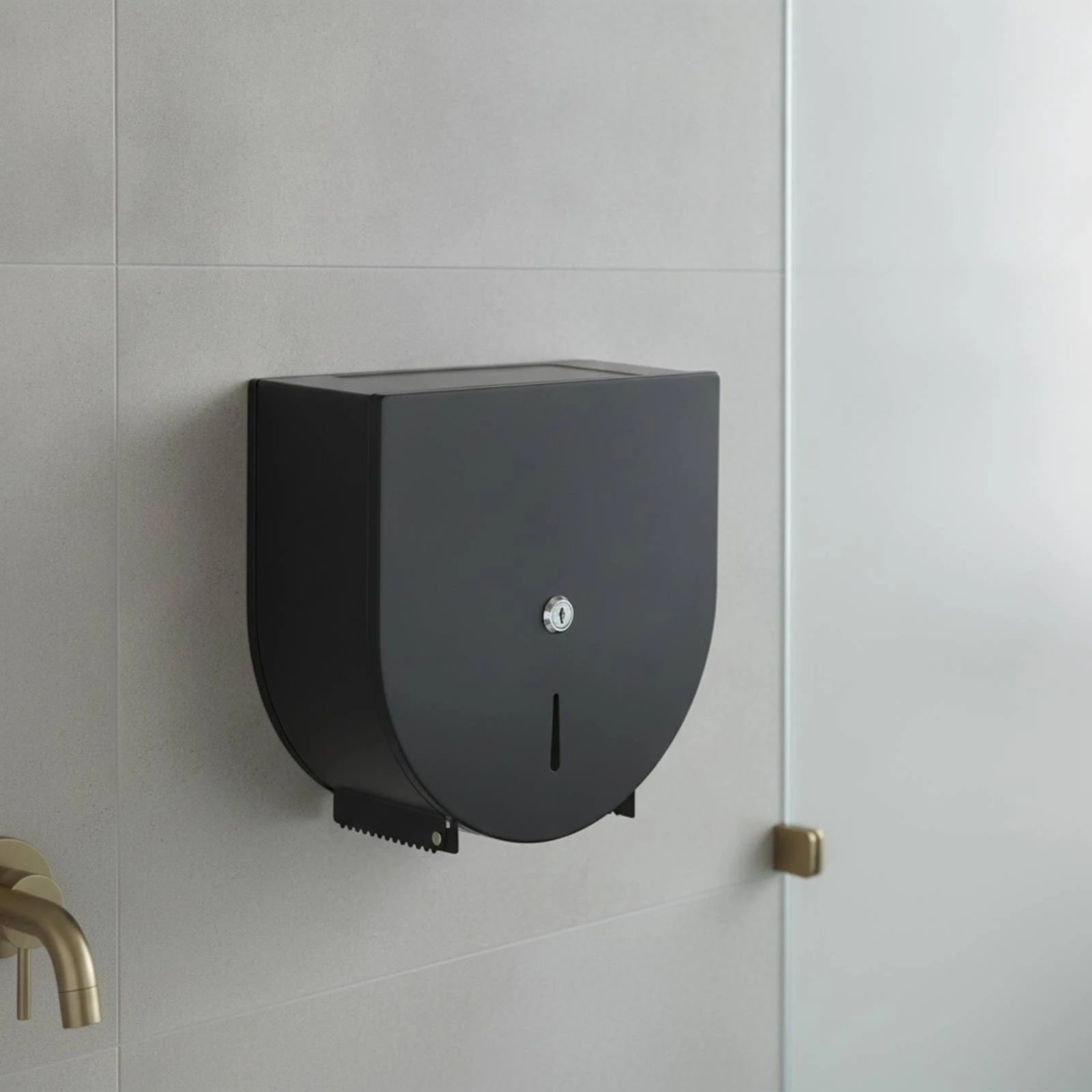 Bathroom Tissue Dispenser with Lock Lockable Bathroom Tissue Dispenser with Tray Stainless Steel Commercial for Businesses