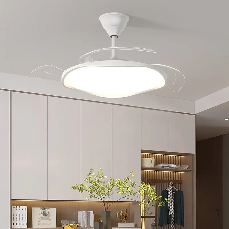 

Full Spectrum Fan Light aster Bedroom Living Room Dining Room 2024 New Modern Simple Invisible Ceiling Fan Light
