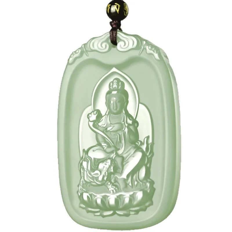 

Hetian Jade Chinese Zodiac Patron Saint Pendant Eight Guardian Gods Guanyin Jade Necklace for Men and Women Gifts