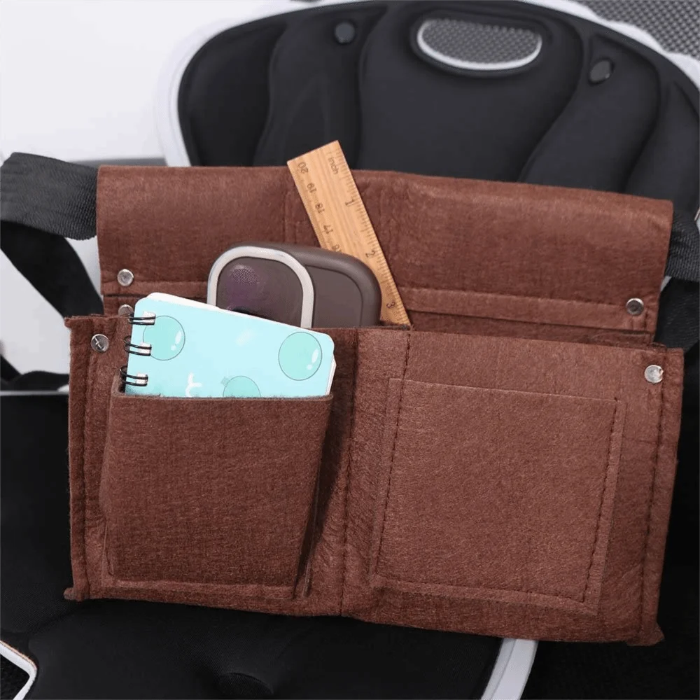 Chemical Fabric Belt Tool Kit Wear-resistant Rivet Reinforcement Tool Waist Bag Large Capacity Brown Carpenter's Nail Bag