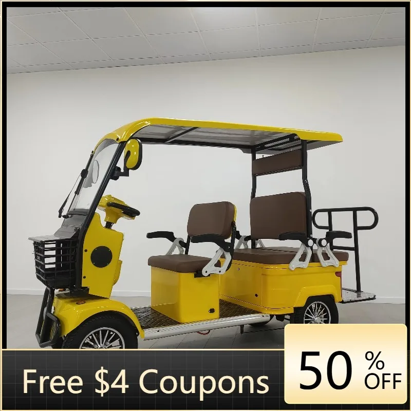 Rs Wholesale Custom Color 4 Wheel Electric Car Scooter OEM 4 Wheel Car for Leisure 4 Wheel Electric Ebike Sightseeing Bus Car