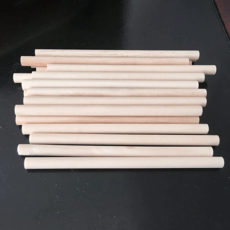 10 pezzi 30cm bastoncini rotondi in legno di faggio-tasselli fatti a mano fai da te, materiale modello da costruzione, strumento per la lavorazione