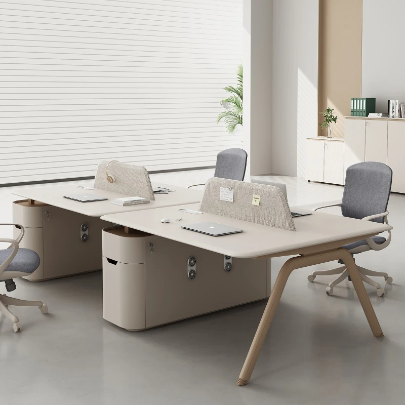 

Painting staff Office desk and chair combination 4 4 6 people Simple modern office desk Screen workstation Computer desk