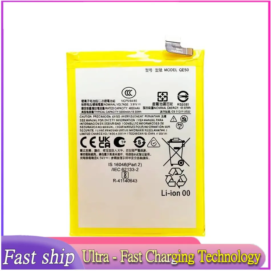 

For Motorola Moto S50 Neo G85 5G XT2427-4 XT2427-3 5000Mah Mobile Phone Battery QE50 Good Low-Temperature Performance