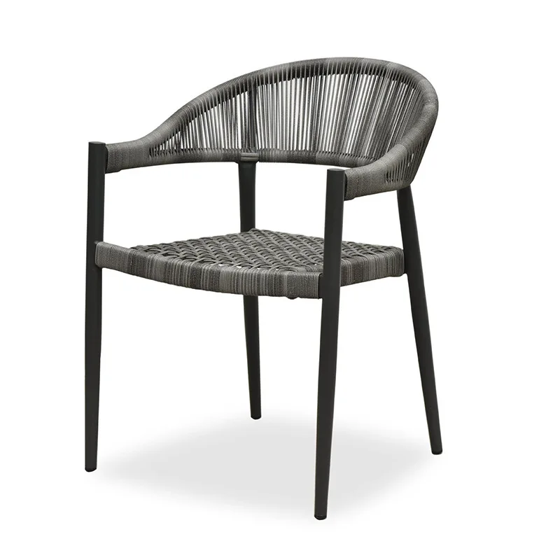 

Rattan courtyard dining chair outdoor milk tea shop cafe casual table and chair