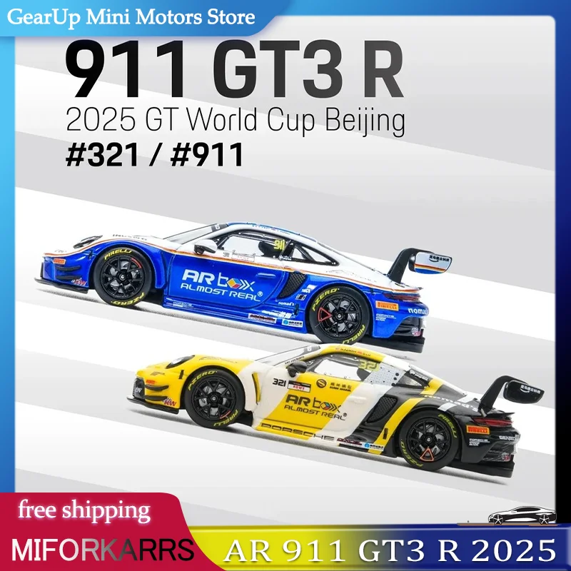 

Ar Box 1:64 911 Gt3 R (992) - 2025 Gt Word Cup Beijing Race Car, Alloy Diecast Model For Motorsport & Porsche Collectors Toy