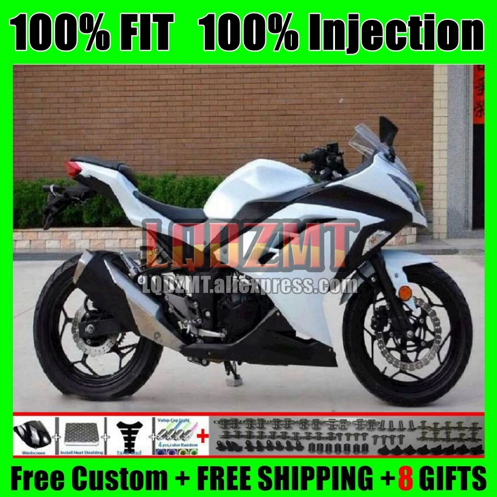 OEM Body For KAWASAKI NINJA EX-300R EX 300R EX300R 2013 2015 2016 2017 76No.31 EX 300 EX300 13 14 15 16 17 Glossy white Fairing