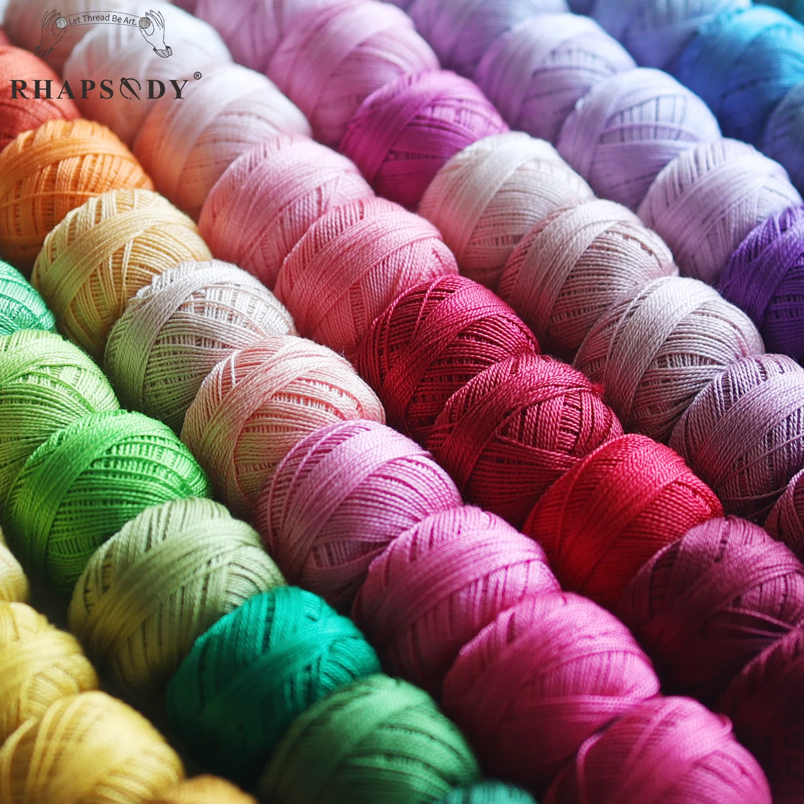 

Rhapsody #8 Size Basic 96 Colors Mercerized Egyptian Pearl Cotton Crochet Thread Craft Embroidery Sewing Needlework Cord 43 YDS