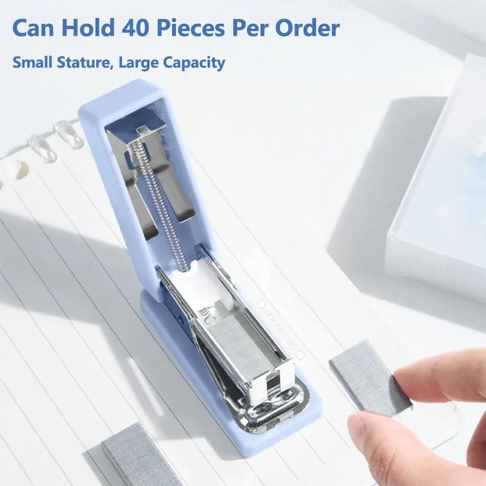 Morandi Color Stapler Heavy Duty Multi-function Manual Binding Tool Use 24/6 Staples Effortless Stapler Bookbinding Supplies