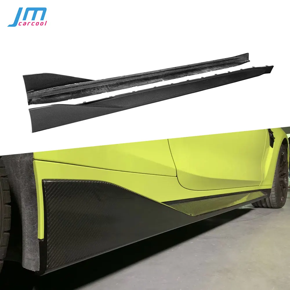 

Real Carbon Fiber FRP Side Skirts Apron Lip for BMW 4 Series G82 G83 M4 2021 + Coupe Car Side Skirt Extensions