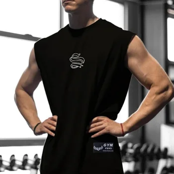 남성용 민소매 스포츠 조끼, 느슨한 통기성, 신체 훈련, 민소매, 달리기, 피트니스웨어, 여름 