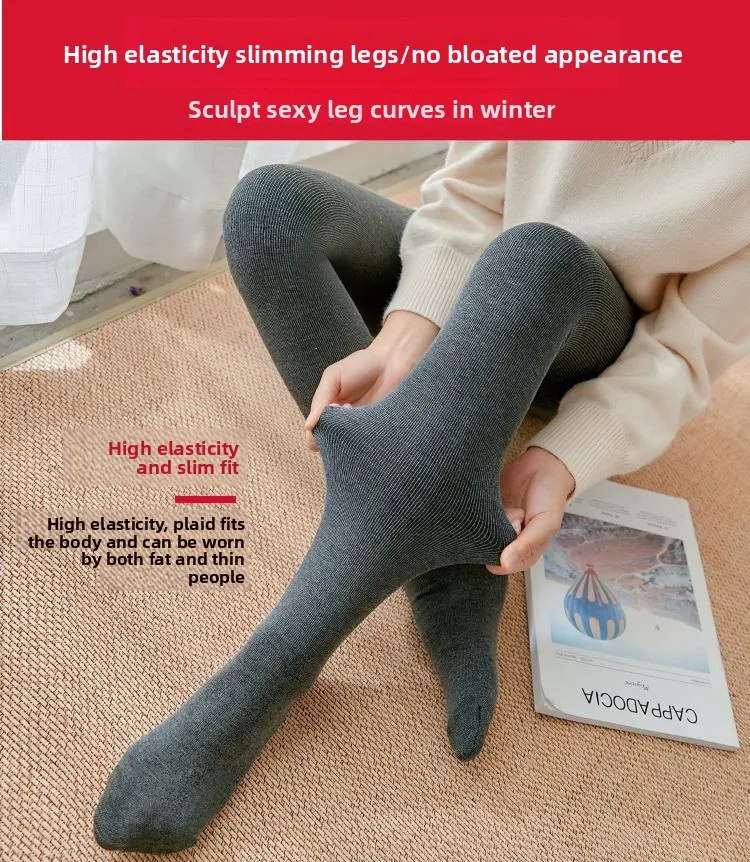 المرأة المفتوحة ملف القطن العمودي المشارب القطن السراويل الحرارية طماق جوارب طويلة ملابس نسائية الخريف والشتاء طماق