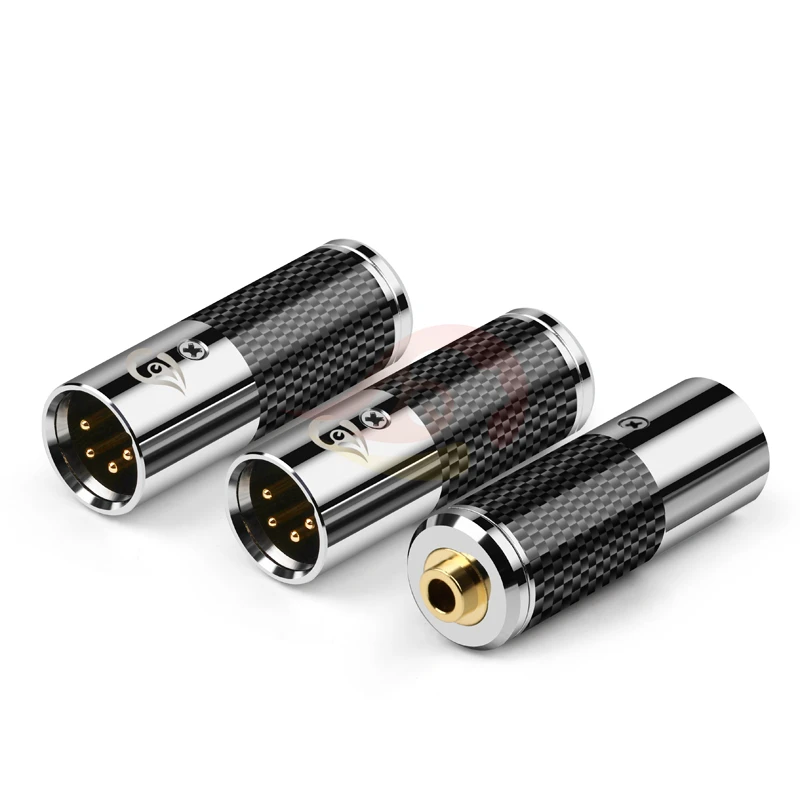 

DAC Decode 4 Pin Male XLR To 2.5/3.5/4.4mm Female Balance Audio Jack Carbon Fiber Convert Plug Stainless Steel Connector Adapter